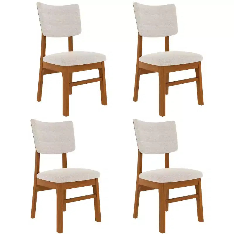 Set di 4 sedie da pranzo imbottite con gambe in legno, sedie da cucina moderne di metà secolo per sala da pranzo, ristorante o soggiorno - Panipeachy