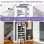 70.9inch Tall Shoe Cabinet with Open Storage and High Boots Cubby for Entryway Living Room