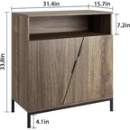 Door Sideboard Cabinet, Free Standing Morden Wood Sideboard Buffet, Storage Cabinet with Adjustable Shelves