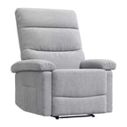 Manual Recliner Chair for Adults, Ergonomic Fabric Single Sofa with Back Support, Side Pocket, Adjustable Reclining Chair for Living Room, Bedroom