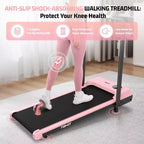 Tapis roulant KRISRATE 3.5HP con manubrio e ammortizzazione, tapis roulant pieghevole per la casa, tapis roulant compatto da scrivania