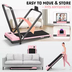 Tapis roulant KRISRATE 3.5HP con manubrio e ammortizzazione, tapis roulant pieghevole per la casa, tapis roulant compatto da scrivania