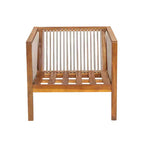 Christopher Knight Home Rylor Modern Outdoor Acacia Wood Upholstered Chairs with Cushions