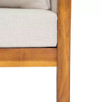 Christopher Knight Home Rylor Modern Outdoor Acacia Wood Upholstered Chairs with Cushions