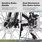 Mountain Bike 24 Inch Wheels, 21-Speed Mens Womens Trail Commuter City Mountain Bike High Carbon Steel Frame Disc Brakes