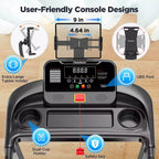 Tapis Roulant in Offerta, Sconto Tapis Roulant, 0.6-7.5MPH, 64+3+3+1 Programmi, Motore Brushless Silenzioso, App Bluetooth, Tapis Roulant Compatto per Casa