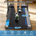 Tapis Roulant in Offerta, Sconto Tapis Roulant, 0.6-7.5MPH, 64+3+3+1 Programmi, Motore Brushless Silenzioso, App Bluetooth, Tapis Roulant Compatto per Casa