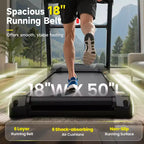 Tapis Roulant Pieghevole 3-in-1 per Casa 19 km/h, Tapis Roulant da Corsa da 4,8 HP con Inclinazione Automatica del 20%, Capacità 180 kg, 71 Programmi, Pedana Larga 45 cm, Supporto per Ginocchia