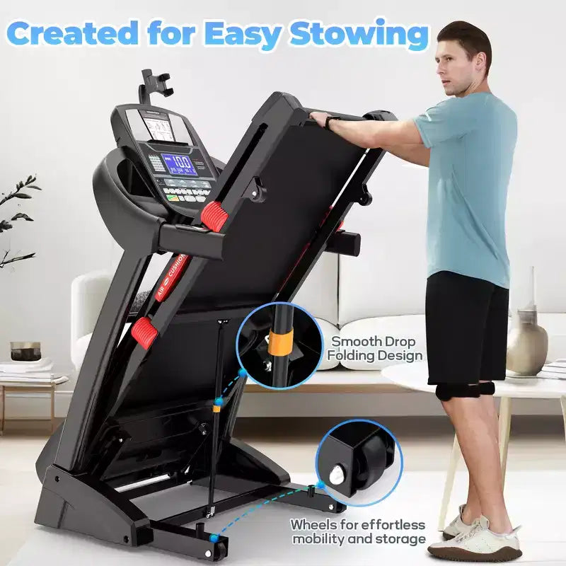 Offerta Tapis Roulant, Tapis Roulant in Offerta, Tapis Roulant Pieghevole da 4,5HP con Inclinazione Automatica a 20 Livelli, Tapis Roulant Portatile per Uso Domestico, 71 Programmi