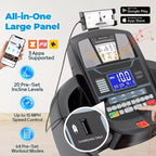 Offerta Tapis Roulant, Tapis Roulant in Offerta, Tapis Roulant Pieghevole da 4,5HP con Inclinazione Automatica a 20 Livelli, Tapis Roulant Portatile per Uso Domestico, 71 Programmi