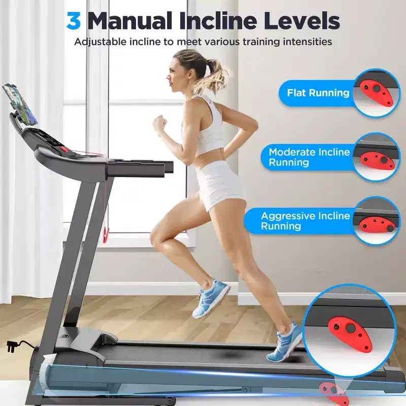 Treadmill on Sale,Treadmills Clearance with Adjustable Incline,7.5mph Speed Running Machine,Treadmill 300 lb Capacity,Walking Running Treadmill