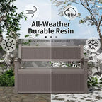 Okak Outdoor Accent Chair with Ample Storage, Patio Accent Chair with Durable Frame, Lawn Chairs for Backyard, Garden, Porch