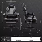 Celebalcony Sedie da gaming per adulti con poggiapiedi, schienale alto, con supporto lombare massaggiante, sedie da computer girevoli a 360° e regolabili in altezza