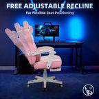 Celebalcony Sedie da gaming per adulti con poggiapiedi, schienale alto, con supporto lombare massaggiante, sedie da computer girevoli a 360° e regolabili in altezza