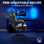 Celebalcony Sedie da gaming per adulti con poggiapiedi, schienale alto, con supporto lombare massaggiante, sedie da computer girevoli a 360° e regolabili in altezza