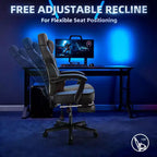 Celebalcony Sedie da gaming per adulti con poggiapiedi, schienale alto, con supporto lombare massaggiante, sedie da computer girevoli a 360° e regolabili in altezza