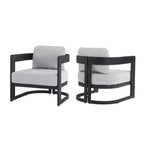 Christopher Knight Home Jerin Sedia Club Moderna da Esterno in Alluminio e Olefina Imbottita con Cuscino
