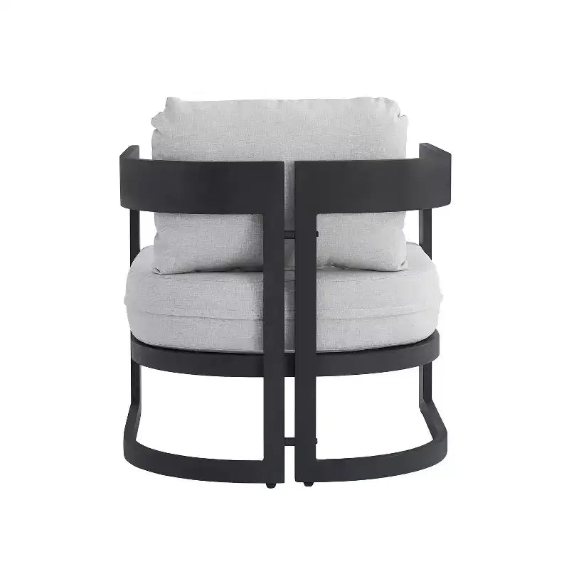 Christopher Knight Home Jerin Sedia Club Moderna da Esterno in Alluminio e Olefina Imbottita con Cuscino