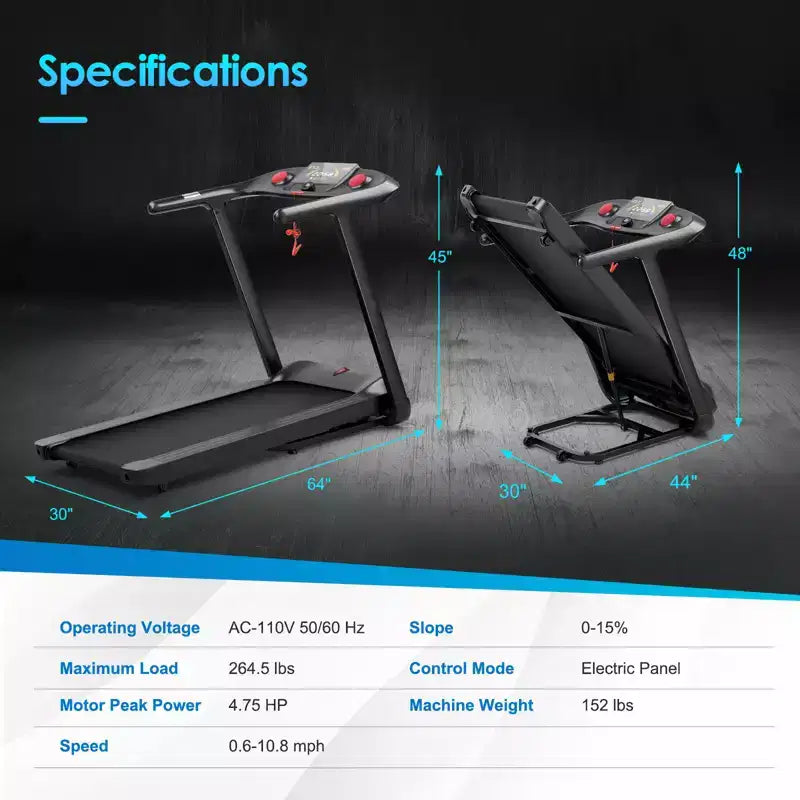 Tapis roulant pieghevole Gymax 4.75HP con 20 programmi preimpostati, schermo touch LED e telecomando per camminata, jogging, corsa