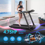 Tapis roulant pieghevole Gymax 4.75HP con 20 programmi preimpostati, schermo touch LED e telecomando per camminata, jogging, corsa