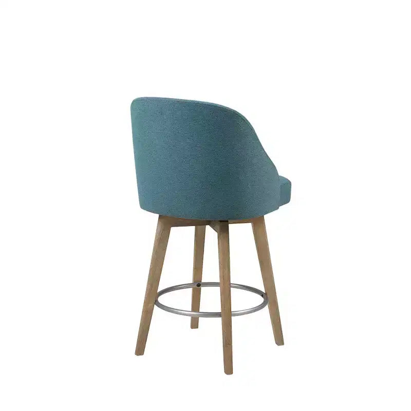 Sgabelli da Bar Girevoli LLS, Sgabelli Moderni Imbottiti con Struttura in Legno per Bancone, Altezza Contatore, per Sala da Pranzo