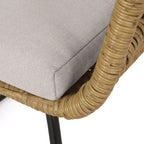 TUYOHW 16 Sedie d'accento da patio in stile Bohemien, set da 2, sedie club in vimini e rattan con cuscino, sedie da pranzo per esterni, sedute moderne per arredo patio