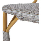 Sedie da Bistrò Francese per Esterni TUYOHW, Set da 2, 18 Sedie per Esterni con Telaio in Alluminio e Finitura in Legno, Sedute da Giardino in Rattan PE