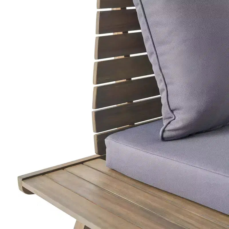 TUYOHW Boho Style Patio Armless Club Chair,A-Shaped Poolside Chairs for Garden,Porch & Backyard,Upholstered Accent Chair,Rustic Patio Furniture