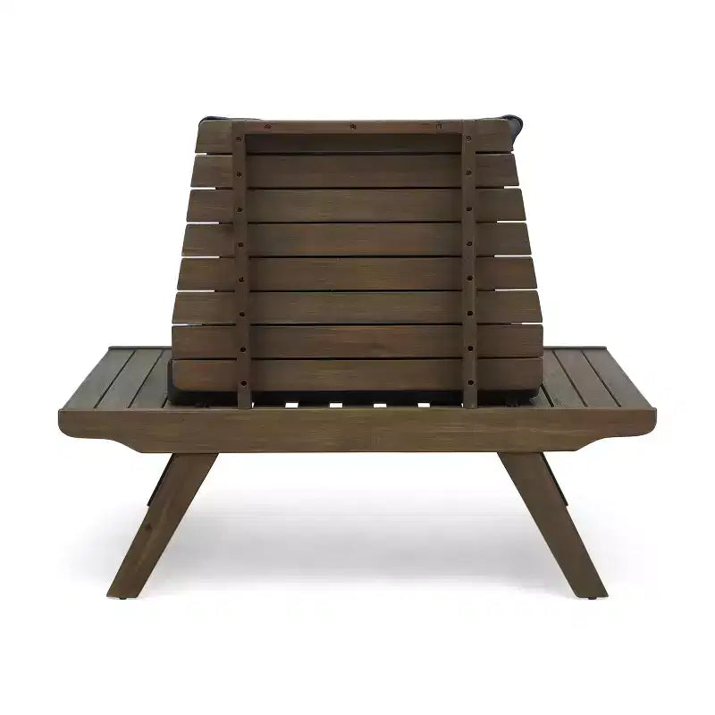 TUYOHW Boho Style Patio Armless Club Chair,A-Shaped Poolside Chairs for Garden,Porch & Backyard,Upholstered Accent Chair,Rustic Patio Furniture