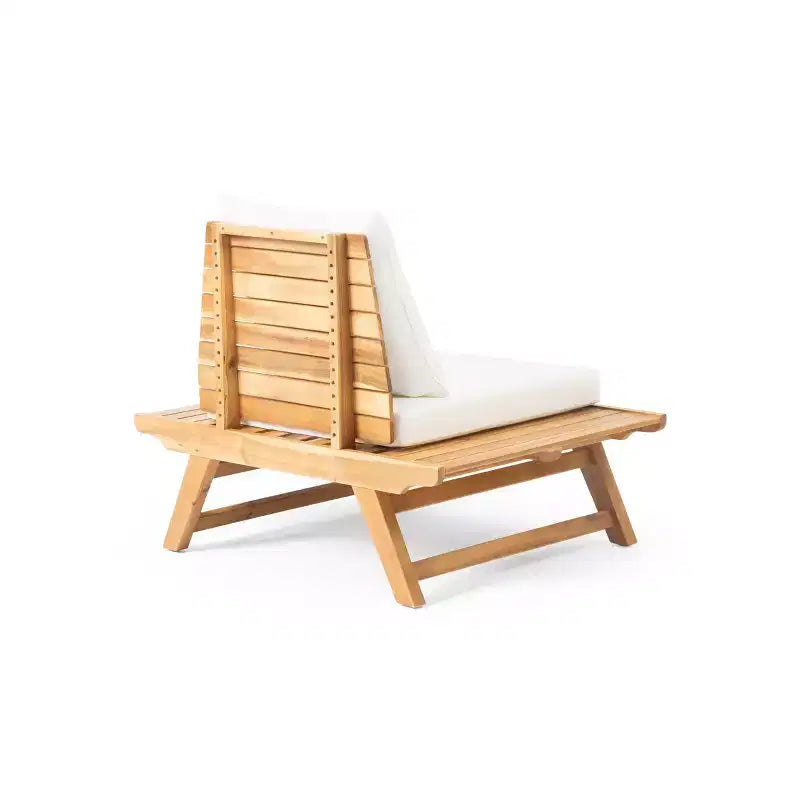 TUYOHW Boho Style Patio Armless Club Chair,A-Shaped Poolside Chairs for Garden,Porch & Backyard,Upholstered Accent Chair,Rustic Patio Furniture