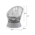 TUYOHW 360 Swivel Egg Chairs,1/2-Piece PE Rattan Patio Accent Chairs,Sleek & Modern 27.6 Lounge Chair for Poolside & Backyard,Outdoor Seating