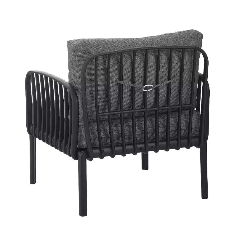 TUYOHW Minimalist Patio Accent Chairs Set of 1/2,UV-resistant Plastic Club Chairs,Waterproof Thick Cushion Seating for Backyard,,400lbs Capacity