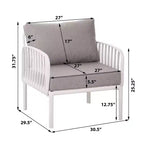 TUYOHW Minimalist Patio Accent Chairs Set of 1/2,UV-resistant Plastic Club Chairs,Waterproof Thick Cushion Seating for Backyard,,400lbs Capacity