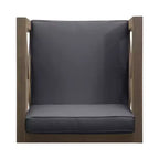 TUYOHW Acacia Wood Club Chair,Mid-Century Modern Patio Accent Chair with Water-Resistant Cushion for Backyard Garden Poolside