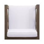 TUYOHW Acacia Wood Club Chair,Mid-Century Modern Patio Accent Chair with Water-Resistant Cushion for Backyard Garden Poolside
