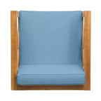 TUYOHW Acacia Wood Club Chair,Mid-Century Modern Patio Accent Chair with Water-Resistant Cushion for Backyard Garden Poolside