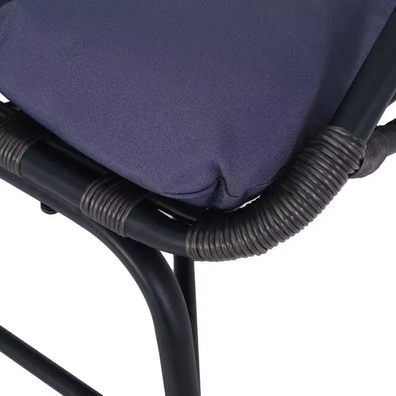 TUYOHW 16 Sedia a Uovo da Patio, Sedia Accento in Rattan PE Impermeabile, Sedia Relax Oversize per Portico, Giardino e Cortile, Sedia a Sdraio Moderna, Grigia