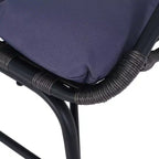 TUYOHW 16 Sedia a Uovo da Patio, Sedia Accento in Rattan PE Impermeabile, Sedia Relax Oversize per Portico, Giardino e Cortile, Sedia a Sdraio Moderna, Grigia