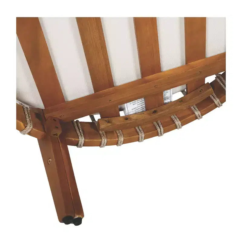 Sedie da esterno TUYOHW con telaio in corda intrecciata a mano, set da 2, poltrone imbottite da esterno, poltrona club in acacia per giardino e cortile, capacità 180 kg