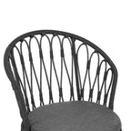 TUYOHW 17.5 Sedie d'accento da Patio Stile Boho, Set di 2, Sedie da Pranzo con 2 Cuscini, Sedie a Sdraio da Esterno per Cortile, Portico e Giardino, Grigio