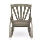 TUYOHW Boho Style Recliner Chair,Premium Acacia Rocking Chair with Retractable Footrest for Garden,Porch & Backyard,Outdoor Leisure Chair