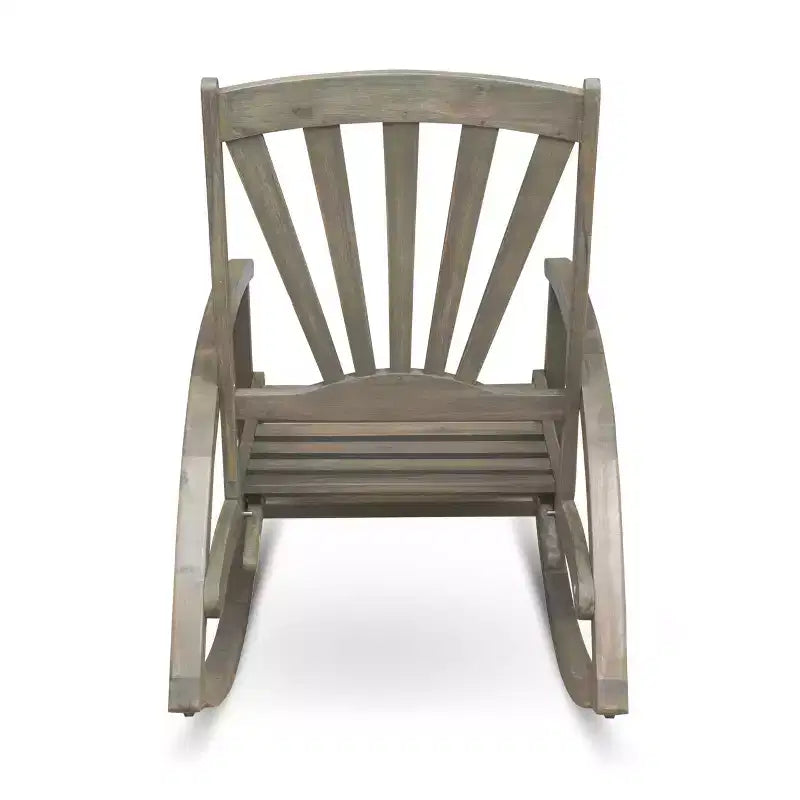 TUYOHW Boho Style Recliner Chair,Premium Acacia Rocking Chair with Retractable Footrest for Garden,Porch & Backyard,Outdoor Leisure Chair