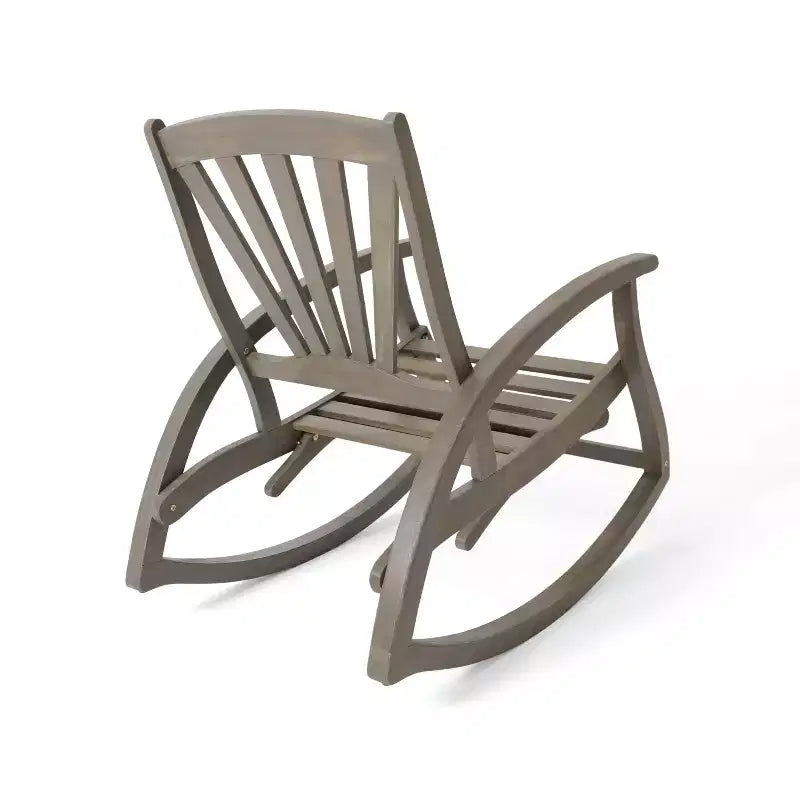 TUYOHW Boho Style Recliner Chair,Premium Acacia Rocking Chair with Retractable Footrest for Garden,Porch & Backyard,Outdoor Leisure Chair