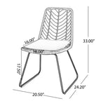 TUYOHW PE Sedie Accent in Rattan Set da 2, Sedie da Patio per Esterni con Cuscini Resistenti all'Acqua, Capacità 136 kg Ciascuna, Grigio