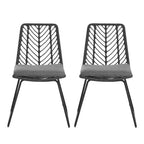 TUYOHW PE Sedie Accent in Rattan Set da 2, Sedie da Patio per Esterni con Cuscini Resistenti all'Acqua, Capacità 136 kg Ciascuna, Grigio