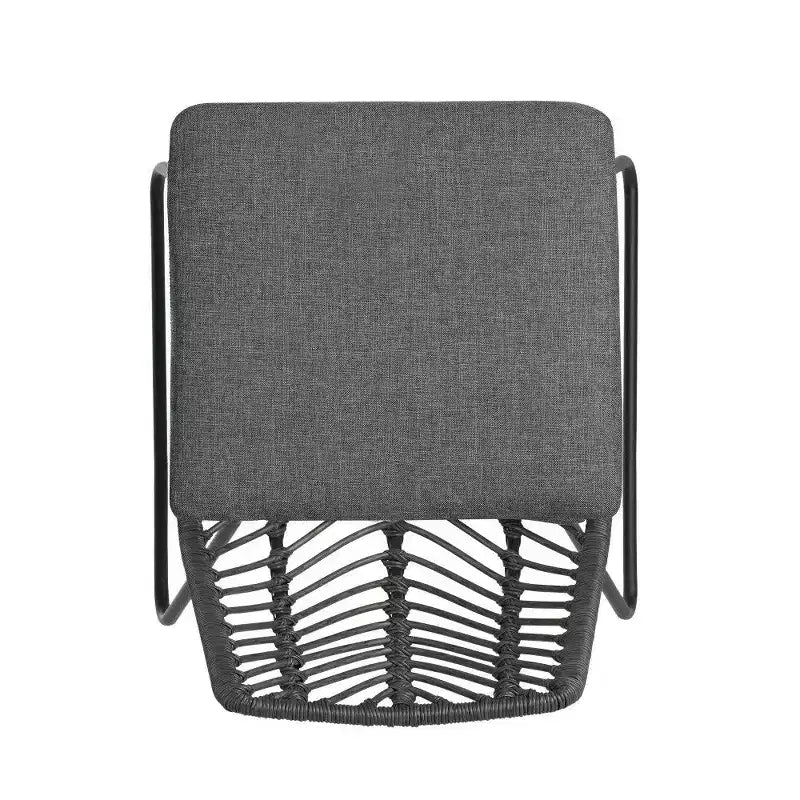 TUYOHW PE Sedie Accent in Rattan Set da 2, Sedie da Patio per Esterni con Cuscini Resistenti all'Acqua, Capacità 136 kg Ciascuna, Grigio