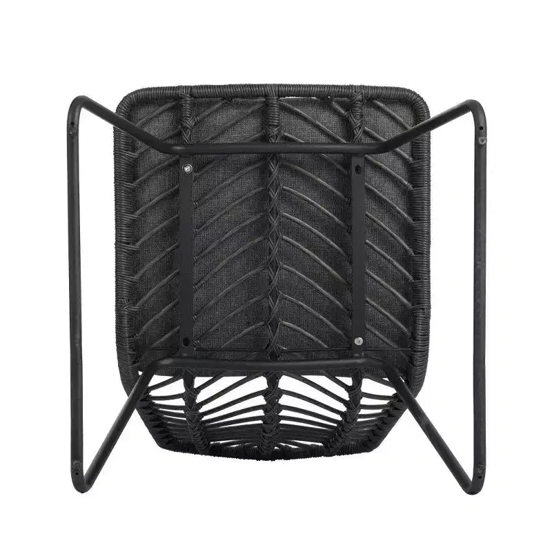 TUYOHW PE Sedie Accent in Rattan Set da 2, Sedie da Patio per Esterni con Cuscini Resistenti all'Acqua, Capacità 136 kg Ciascuna, Grigio