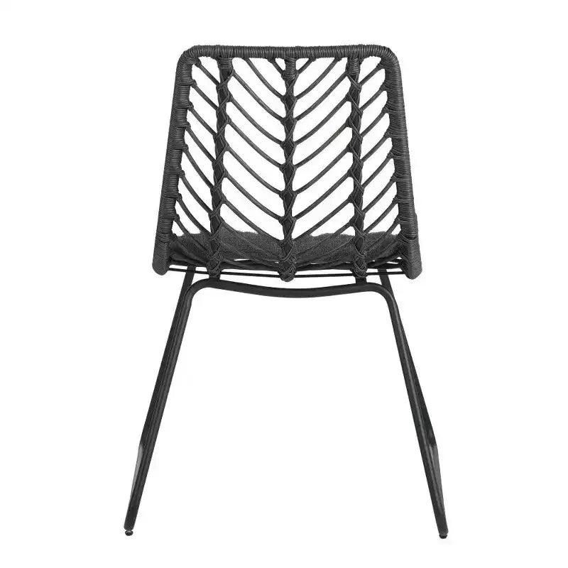 TUYOHW PE Sedie Accent in Rattan Set da 2, Sedie da Patio per Esterni con Cuscini Resistenti all'Acqua, Capacità 136 kg Ciascuna, Grigio