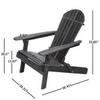 TUYOHW Rustic Patio Adirondack Chair,Premium Acacia Accent Chair for Porch,Garden & Backyard,Outdoor Lounge Chair,300lbs Capacity