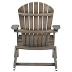 TUYOHW Rustic Patio Adirondack Chair,Premium Acacia Accent Chair for Porch,Garden & Backyard,Outdoor Lounge Chair,300lbs Capacity